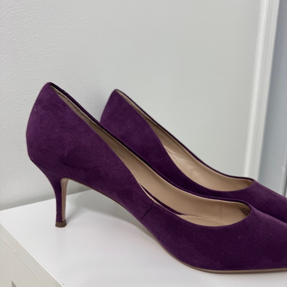 Charles by Charles David Purple Suede Pointed Toe Heels Pumps Size 8 - Picture 6 of 8